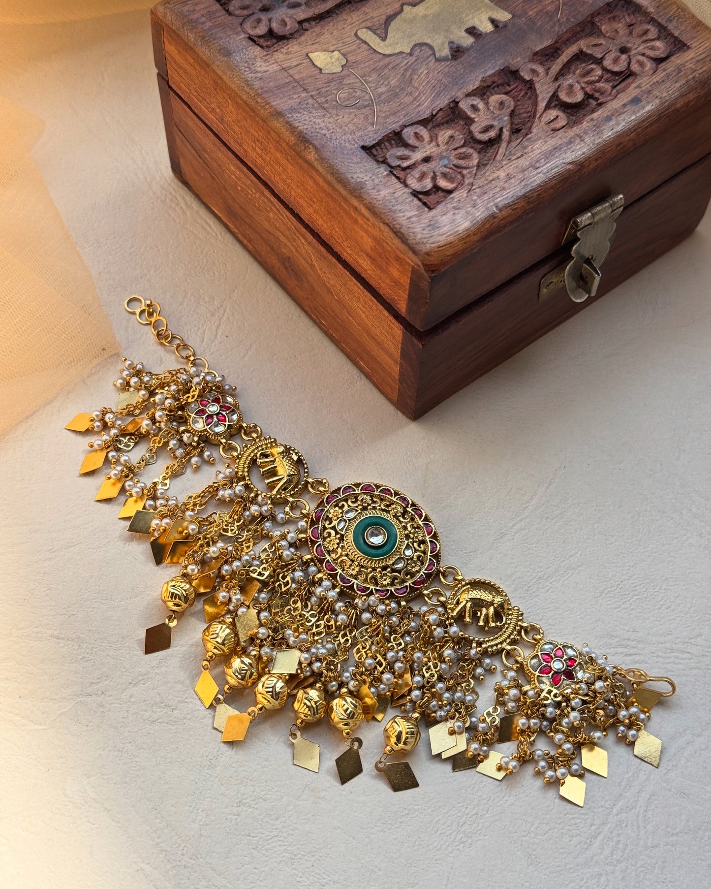 Antique Traditional Charm Bracelet in Gold plating