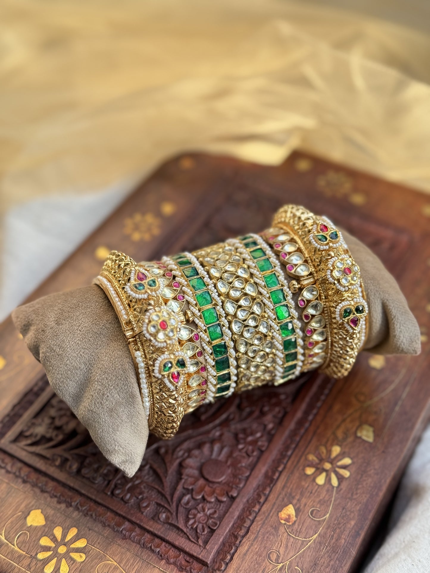 Green Chuda Set with Big Kangans & Bangles