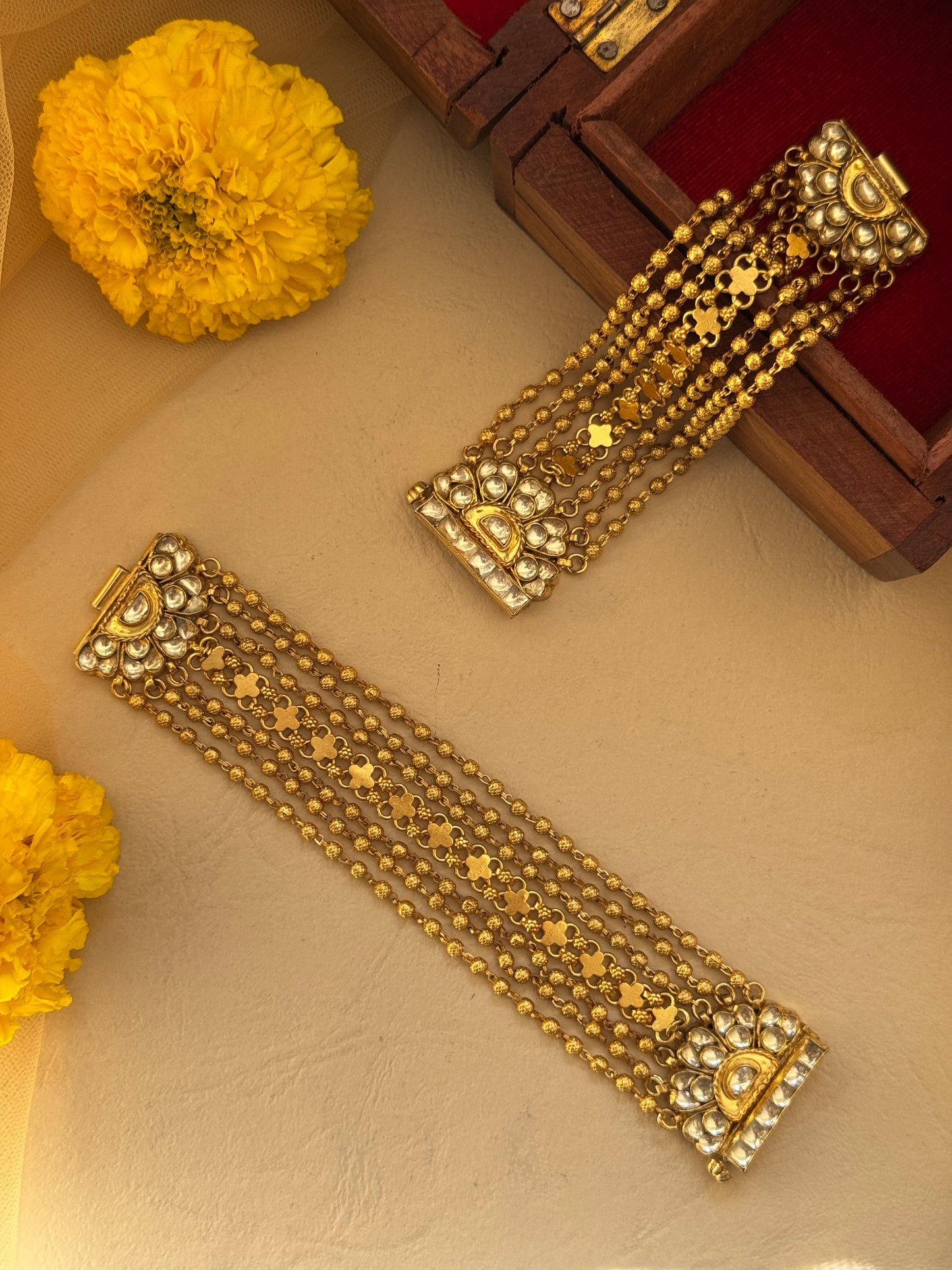 Regal Gold Plated Bracelet in Heritage Style