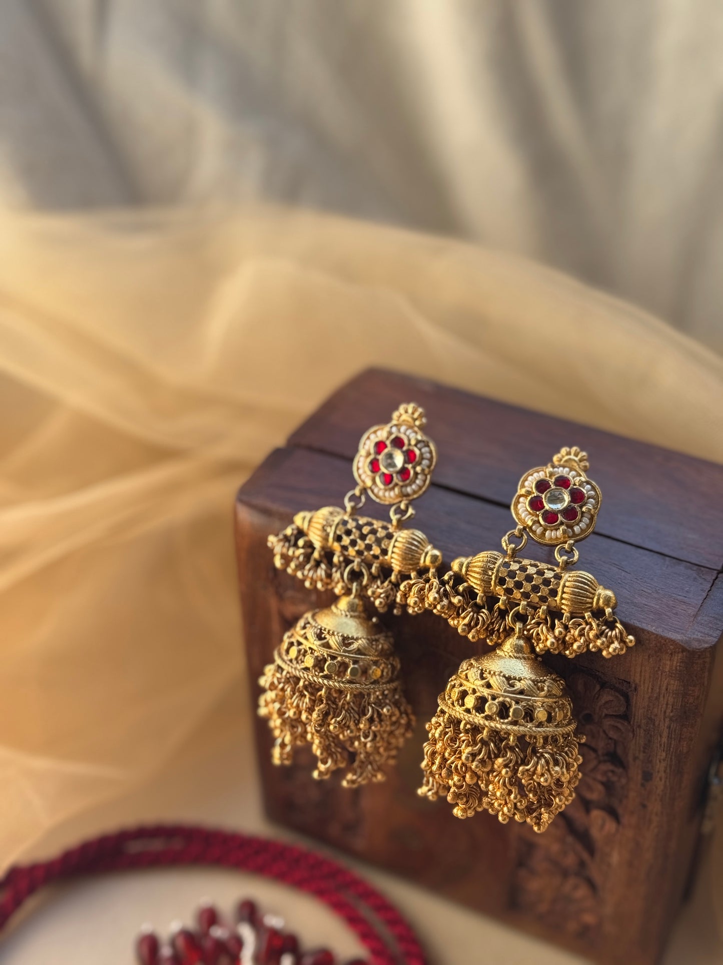 Heritage Gold Plated Jhumka Earrings