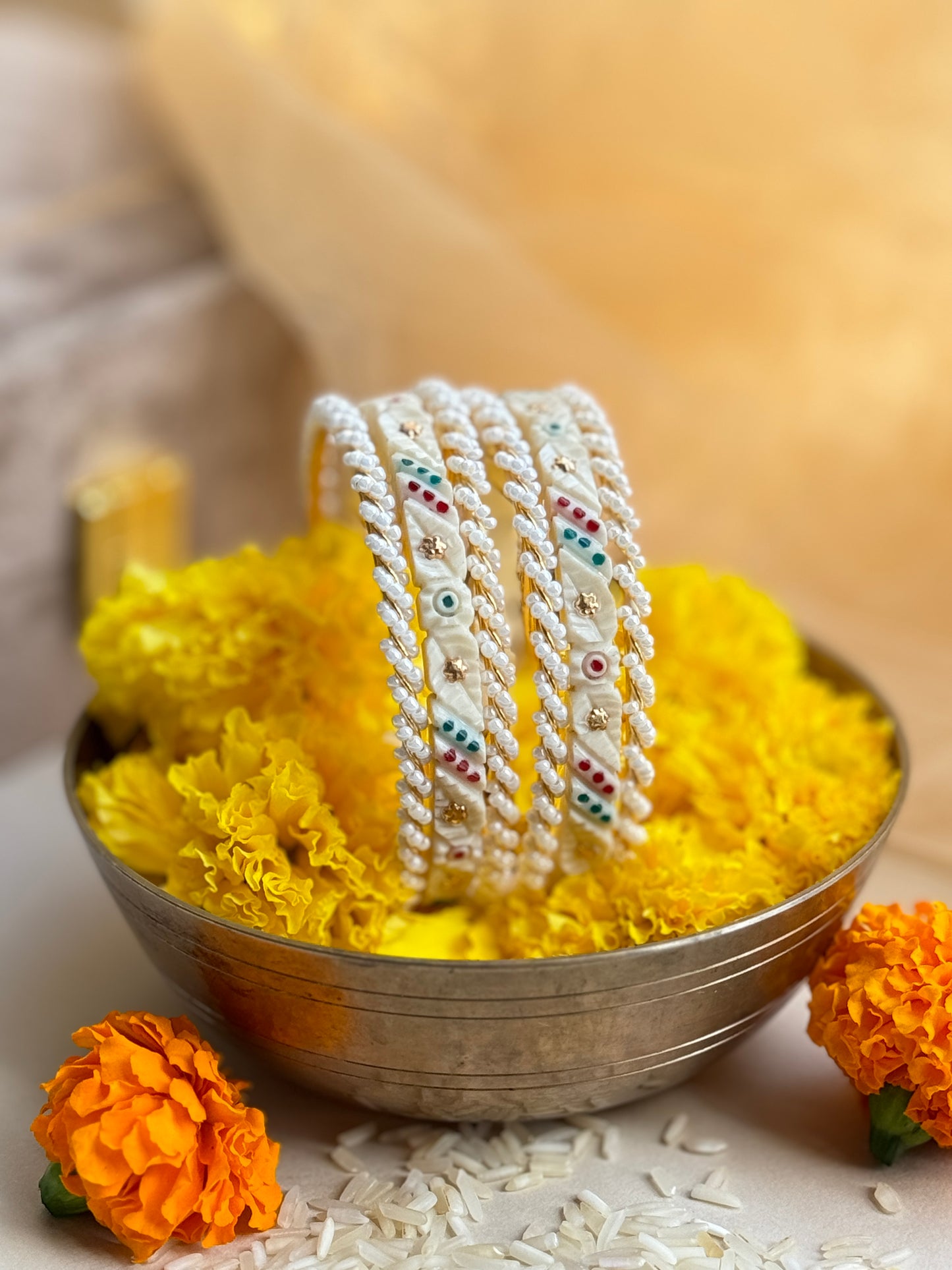 Eleganc Small moti Bangle set of 3