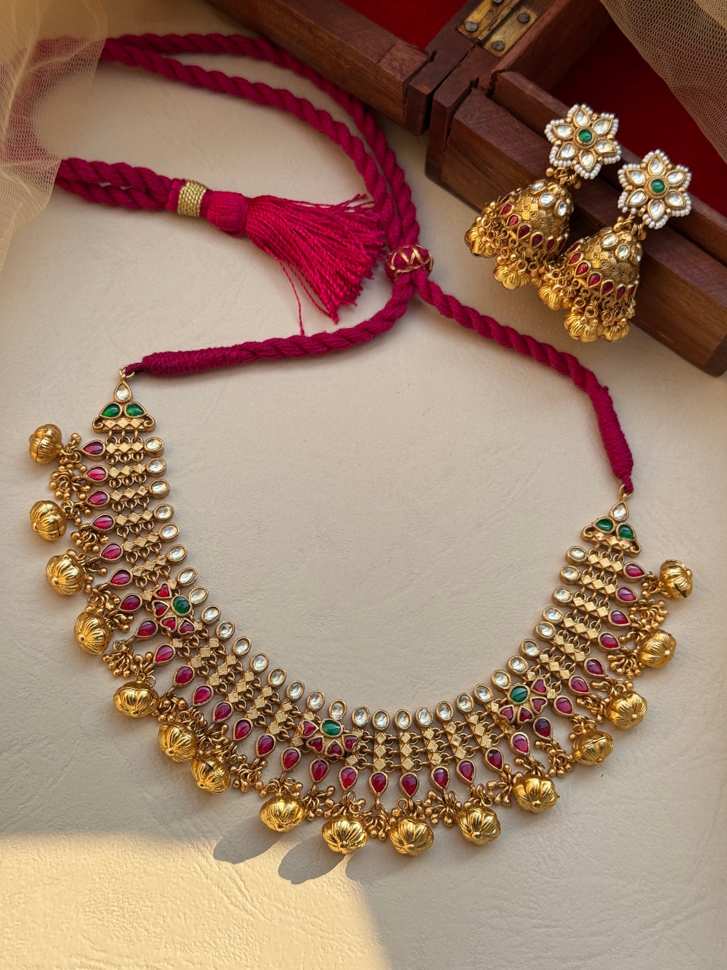 Traditional Gold plated south indian choker set