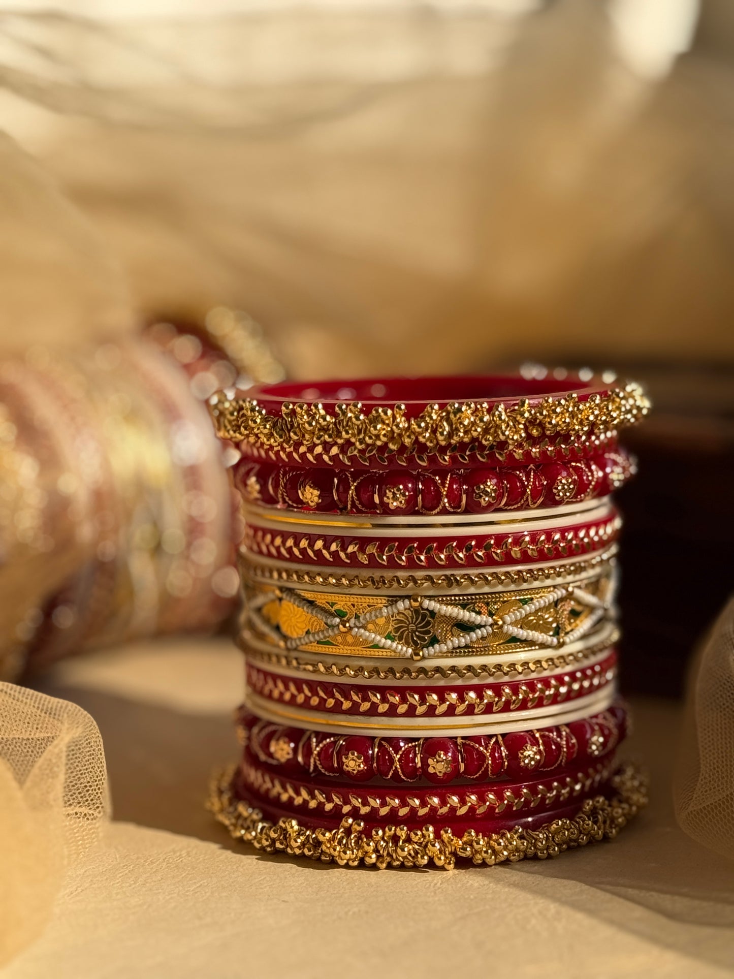 Heritage Gold plating Design Bangles Chuda set