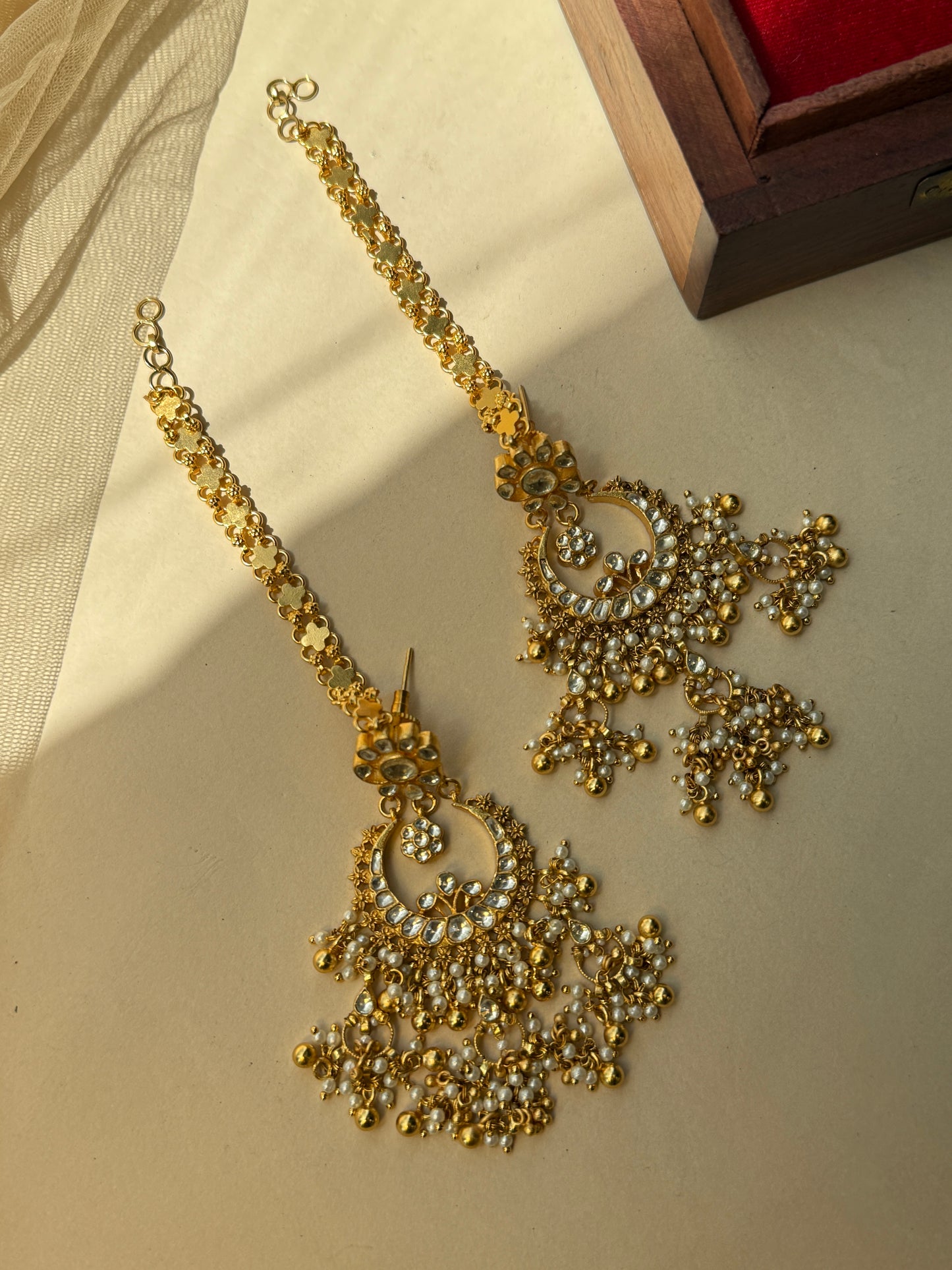 Golden Heritage Ear climber and Earring Set in Bali style