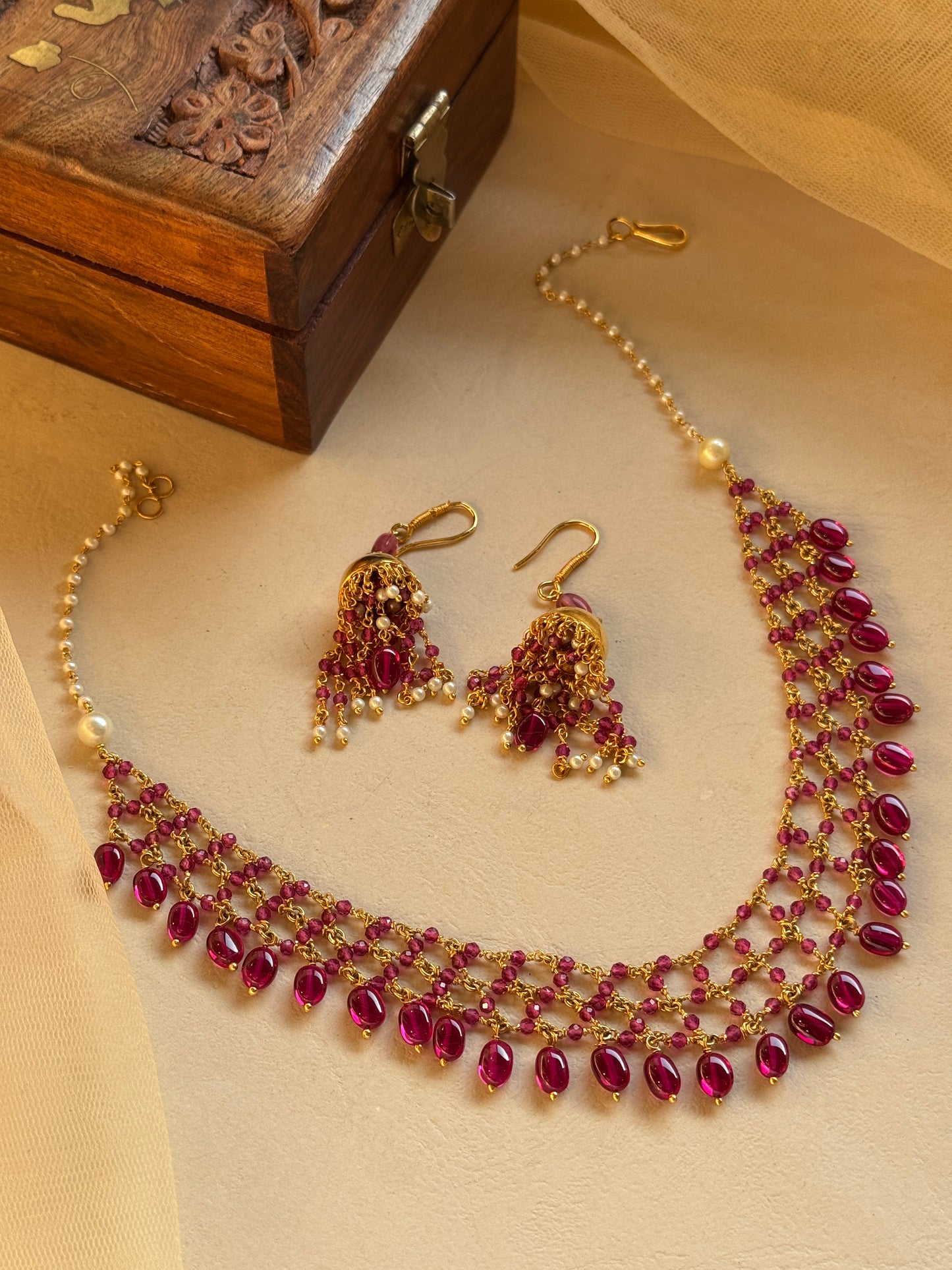 Heritage Stone weave weave Necklace Set