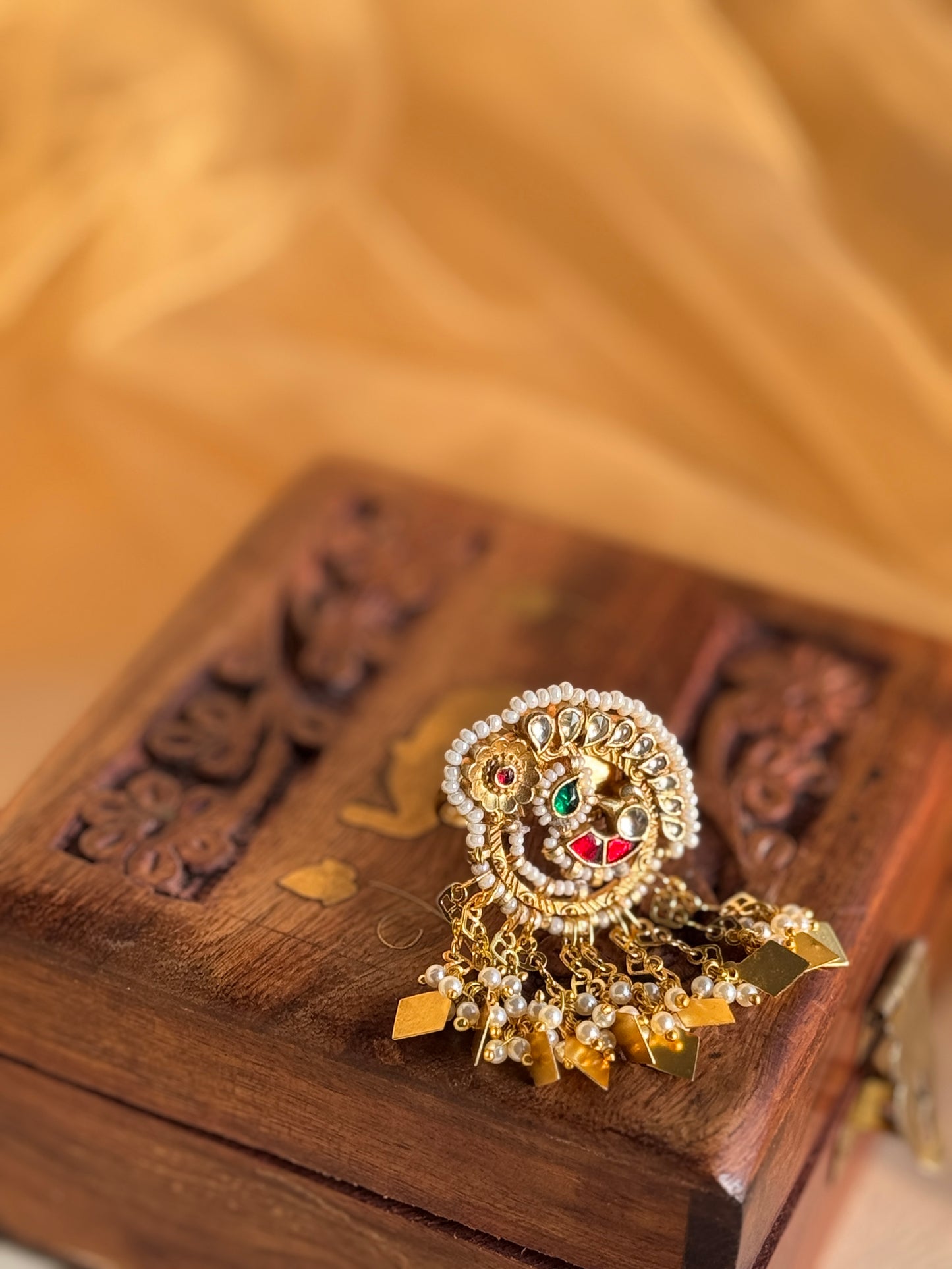 Heritage gold plated Motif Hair Pin