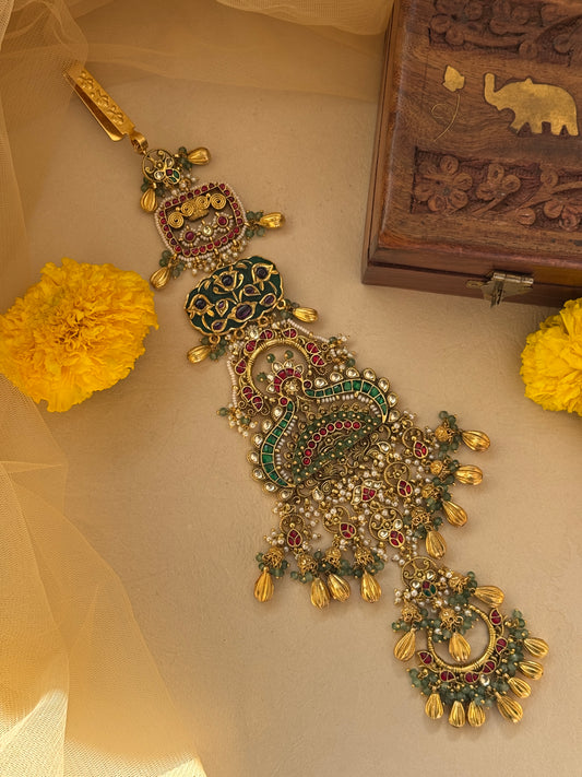 Heritage Juda in Jadau with Golden Dangler Beads