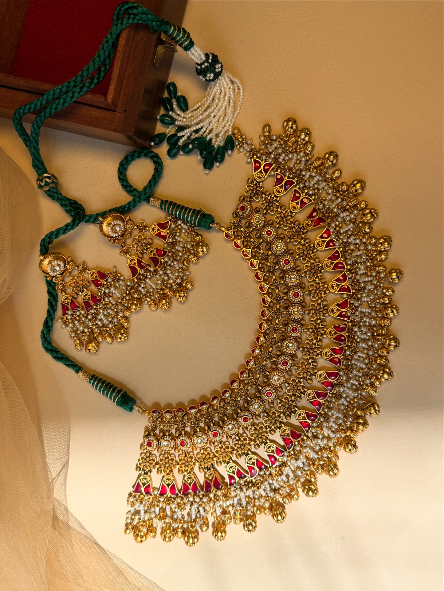 Royal Red Heritage Jadau Necklace