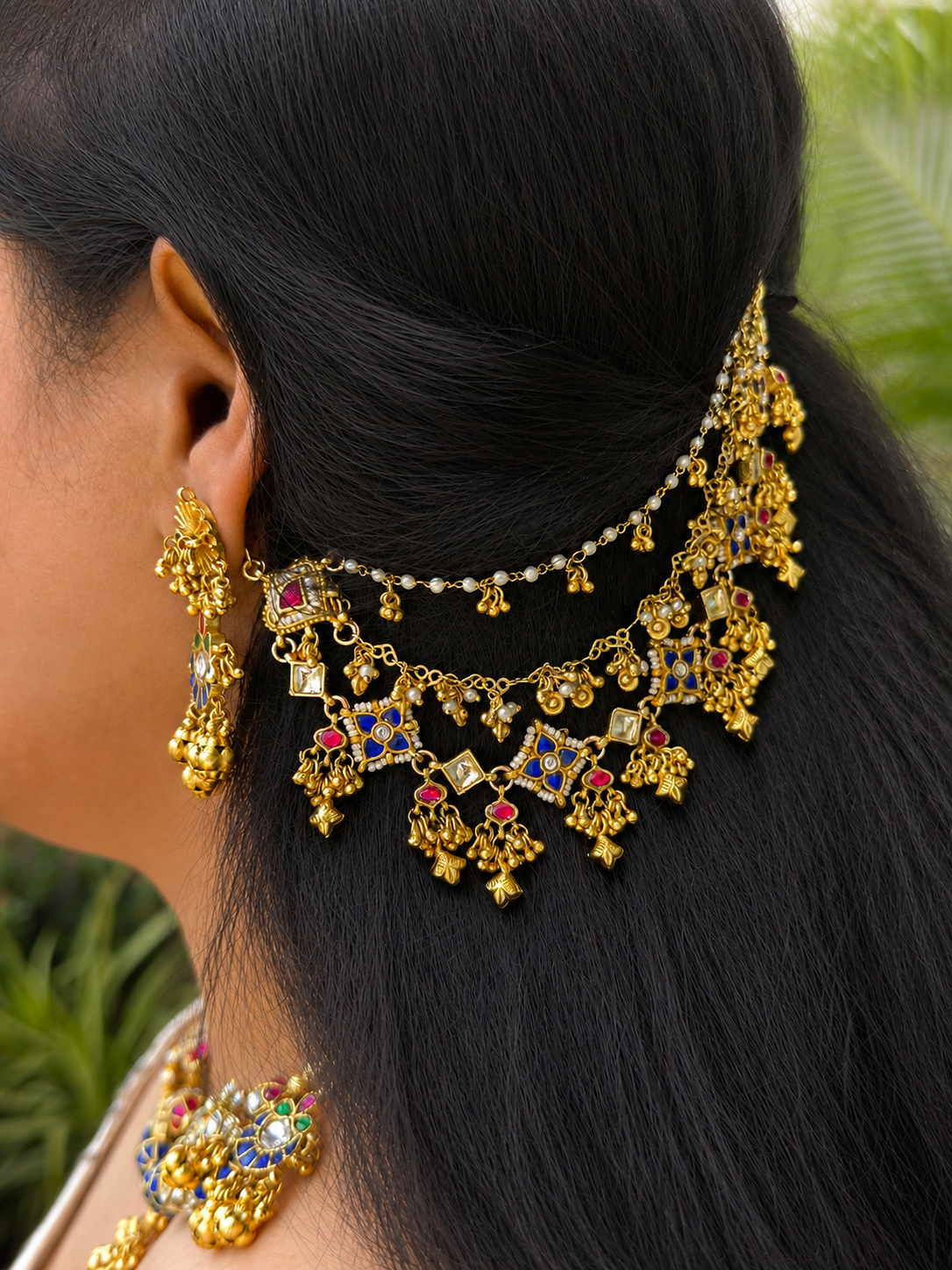 Neelanjali Jadau Ghunghroo Ear Chain