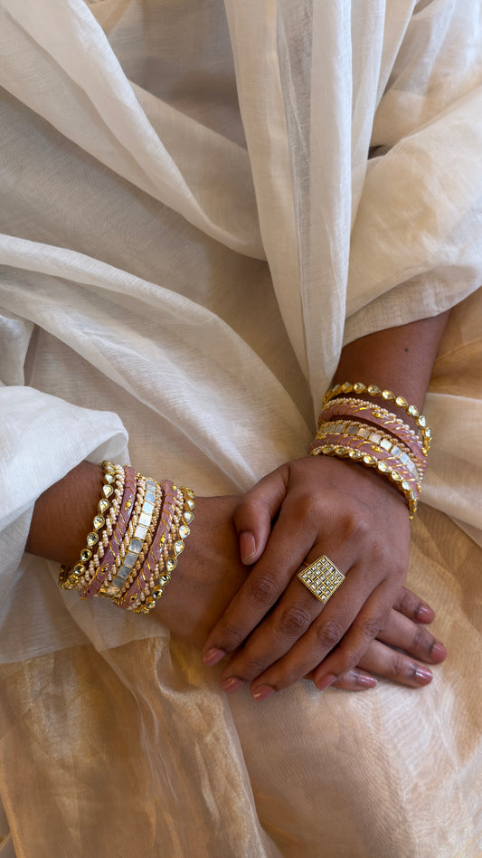 Blush Pearl Kada Set
