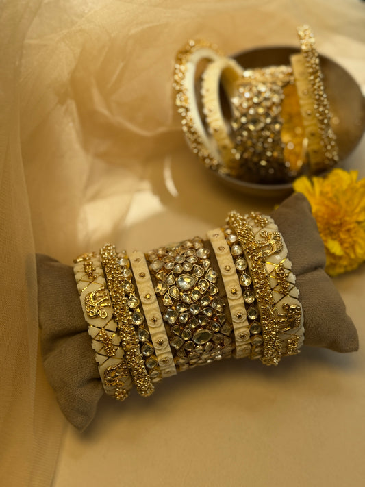 Gajalakshmi Ivory Bangles