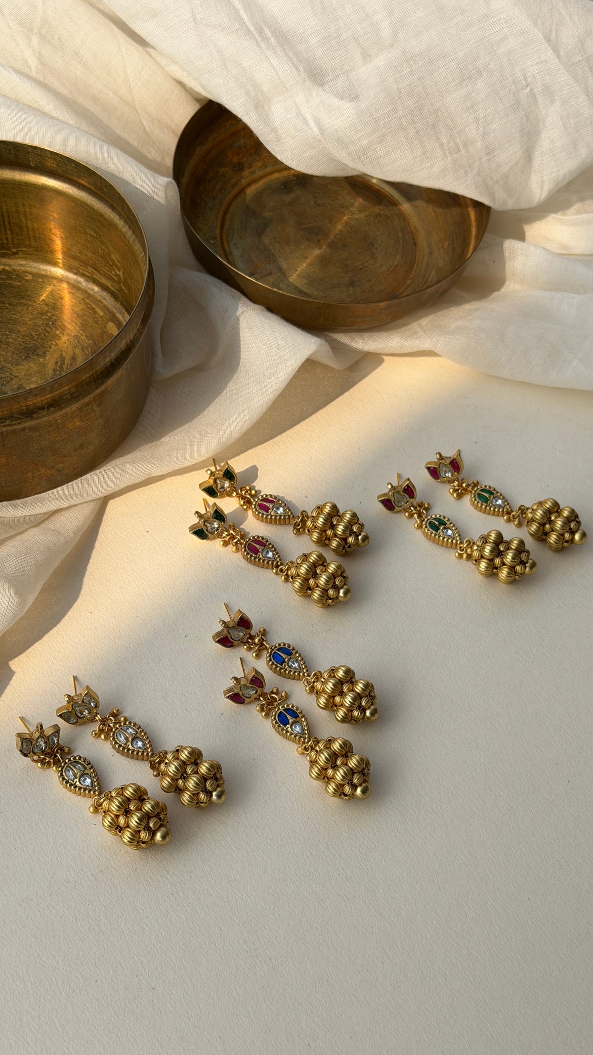 Meenakari-Inspired Jadau Dangles