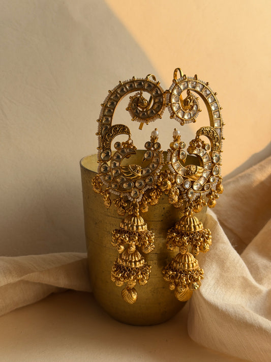 PEACOCK INSPIRED JADAU EARCUFFS